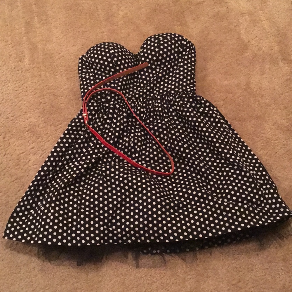 Forever 21 black and white polka dot dress